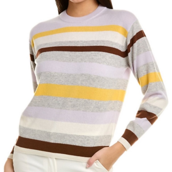 Lafayette 148 NYC nautical, striped, cashmere, pull over sweaters - Picture 13 of 13